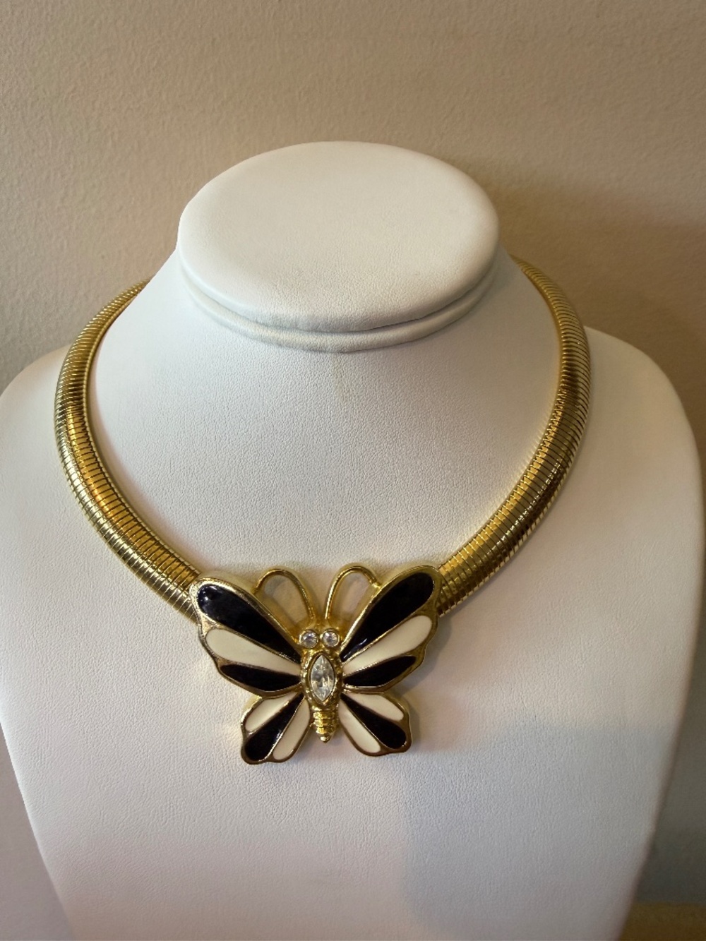 Gold butterfly necklace